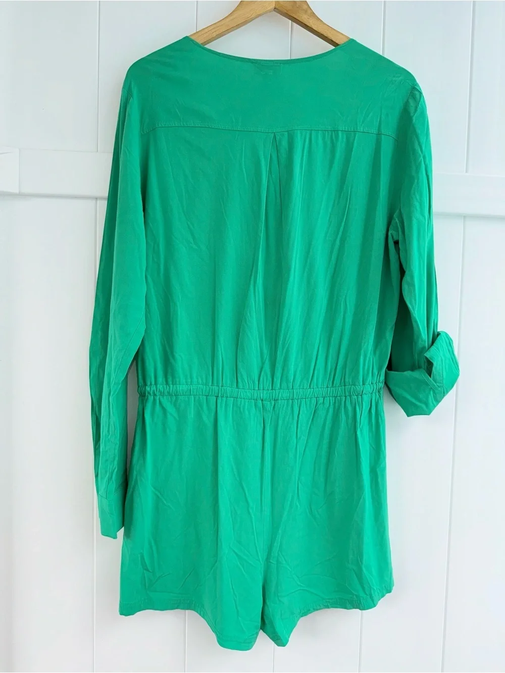 Guess Bright Green Long-Sleeve Zip Romper